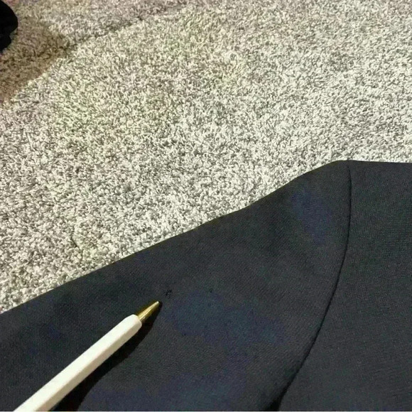 PENDLETON JACKET BLAZER VINTAGE VIRGIN WOOL SIZE 12 Petite 3 BUTTON Black- Note - Picture 6 of 13